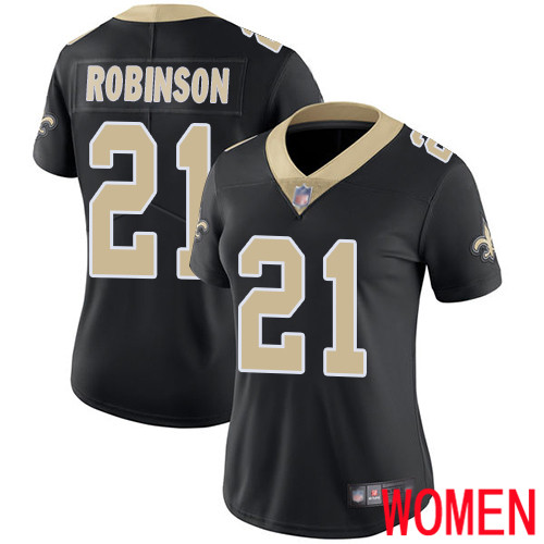 New Orleans Saints Limited Black Women Patrick Robinson Home Jersey NFL Football #21 Vapor Untouchable Jersey->nfl t-shirts->Sports Accessory